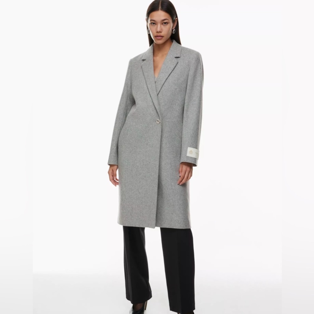 Aritzia Babaton Stedman Heather light grey wool coat XXS